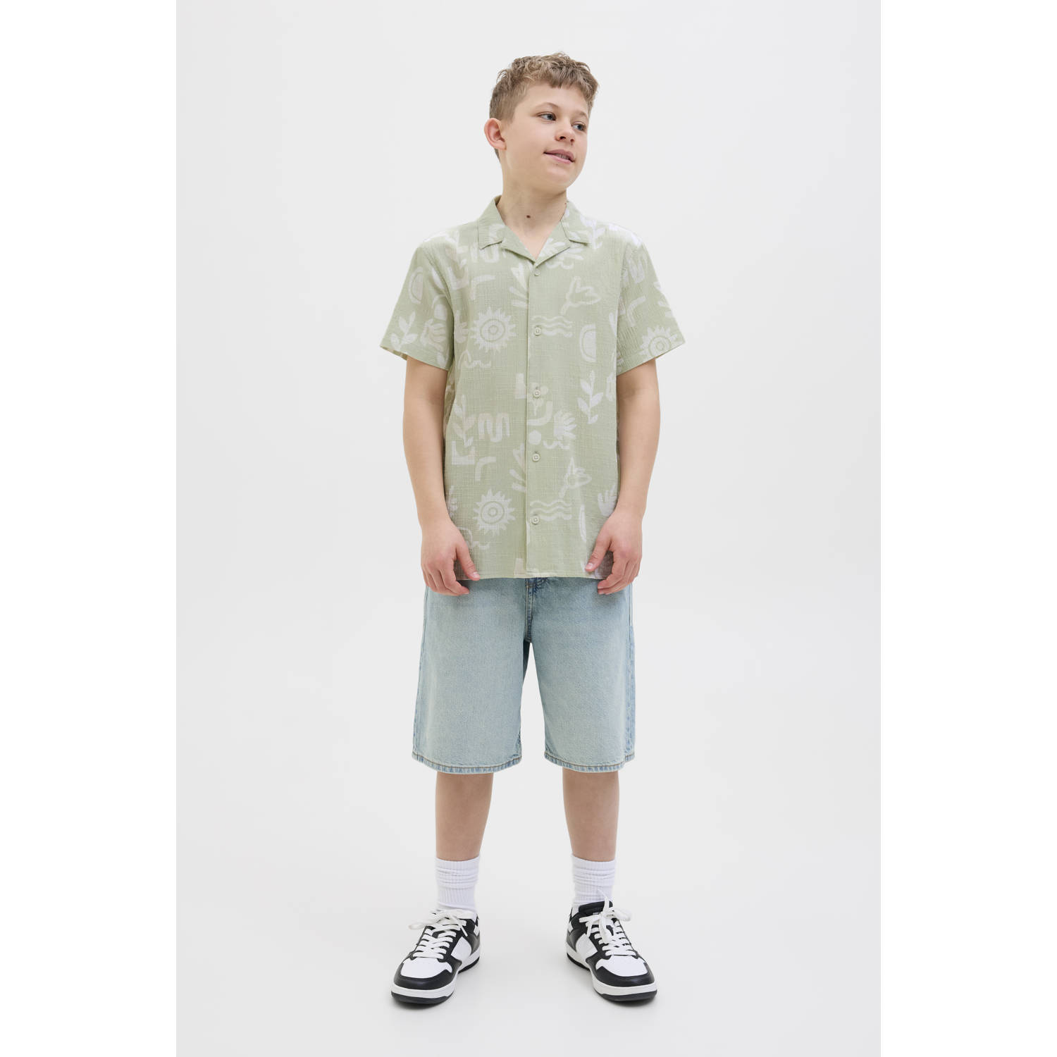 JACK & JONES JUNIOR overhemd groen