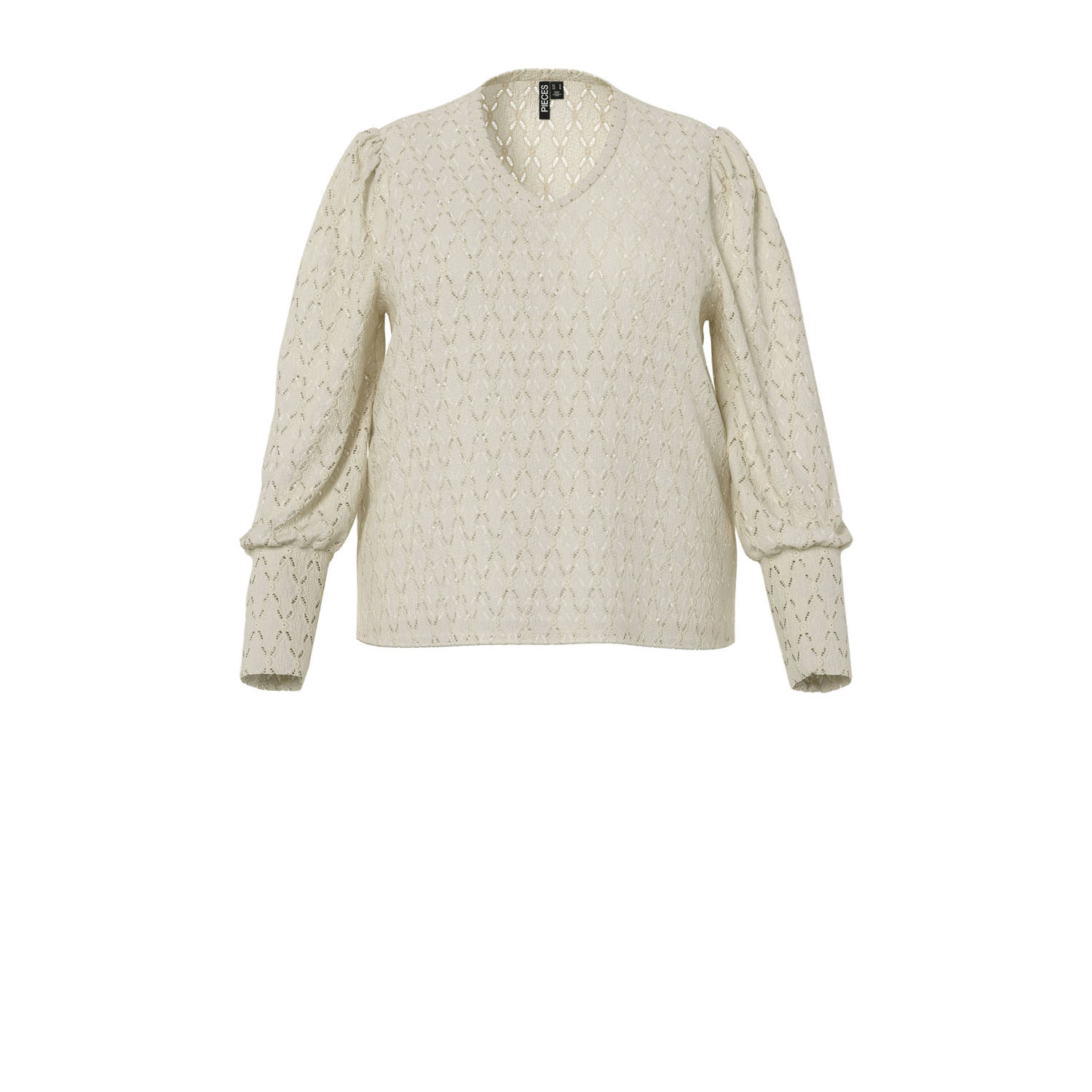 PIECES Curve top ecru