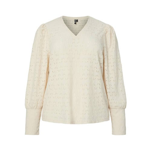 PIECES Curve top ecru afbeelding