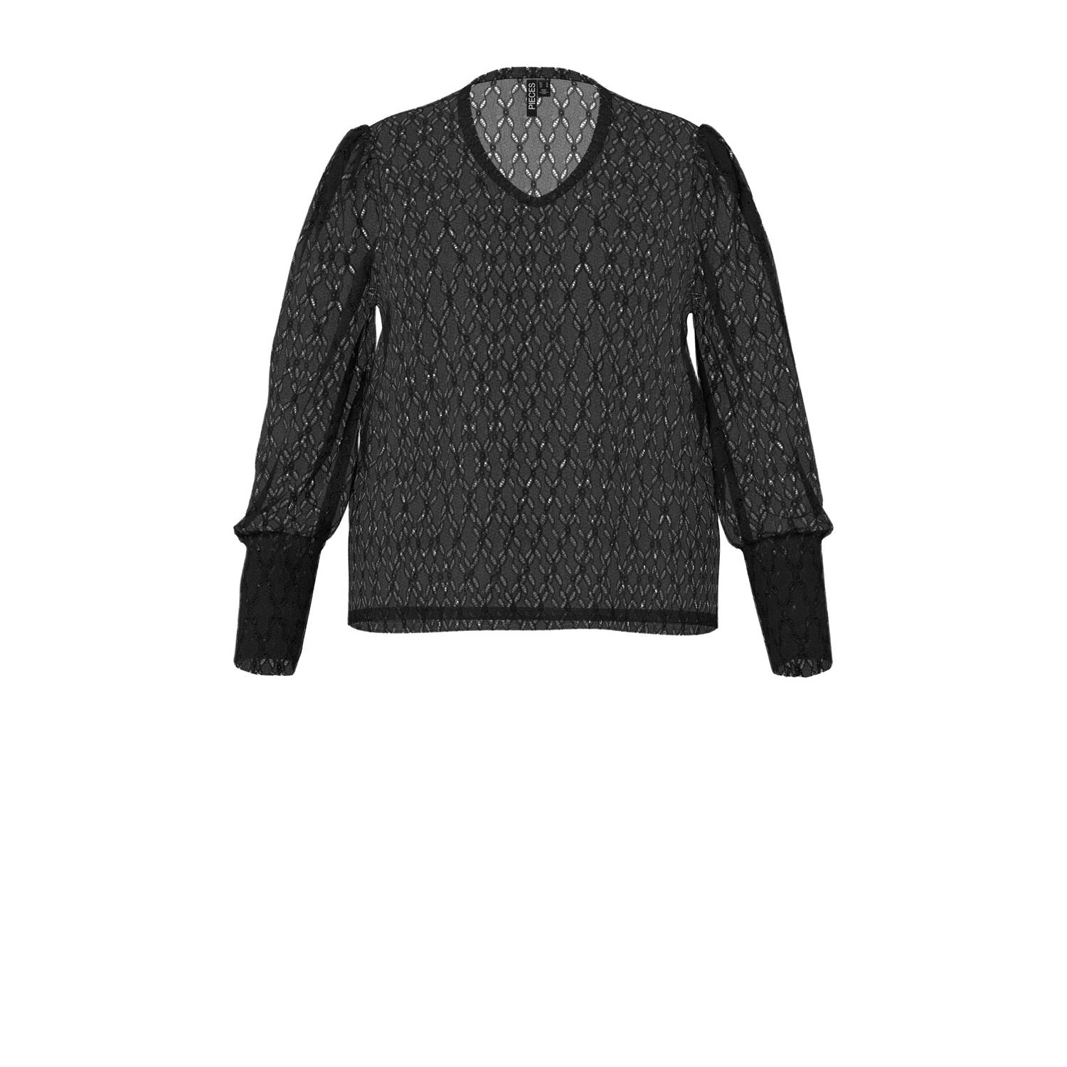 PIECES Curve top zwart