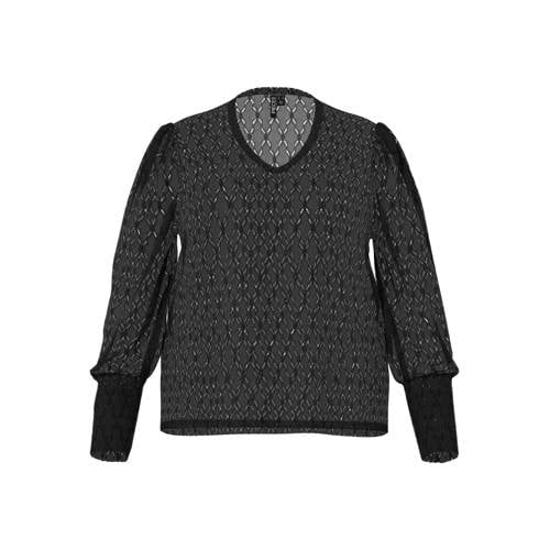 PIECES Curve top zwart afbeelding