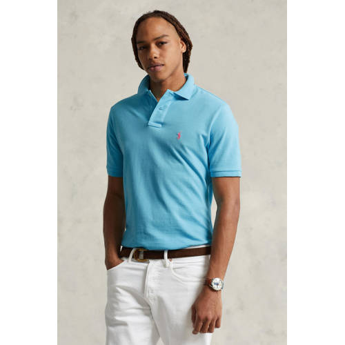 Polo Ralph Lauren slim polo turquoise afbeelding