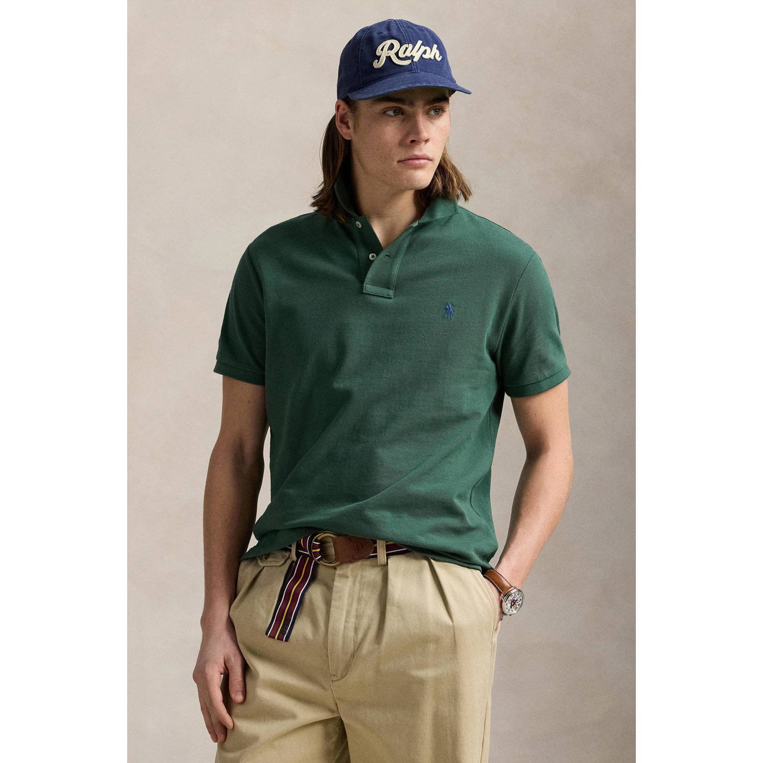 Polo Ralph Lauren Custom slim fit poloshirt met labelstitching