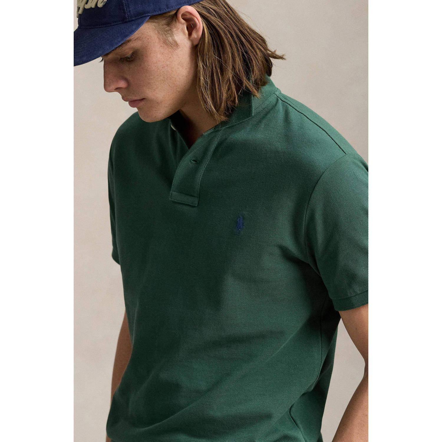 POLO Ralph Lauren slim polo donkergroen