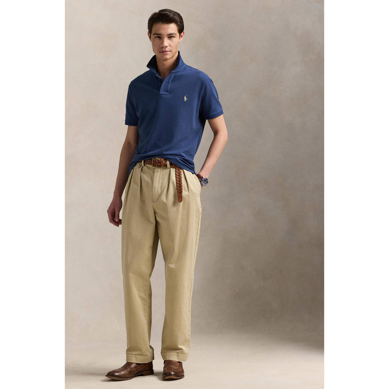 POLO Ralph Lauren slim polo donkerblauw