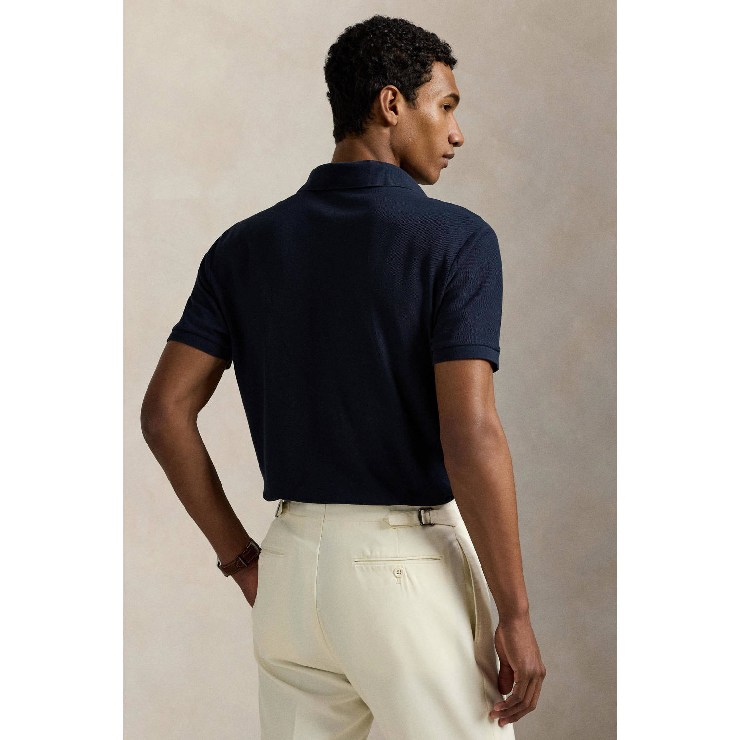 POLO Ralph Lauren slim polo donkerblauw