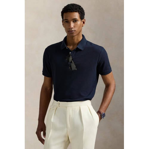 POLO Ralph Lauren slim polo donkerblauw afbeelding