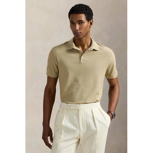 POLO Ralph Lauren slim polo lichtkaki afbeelding