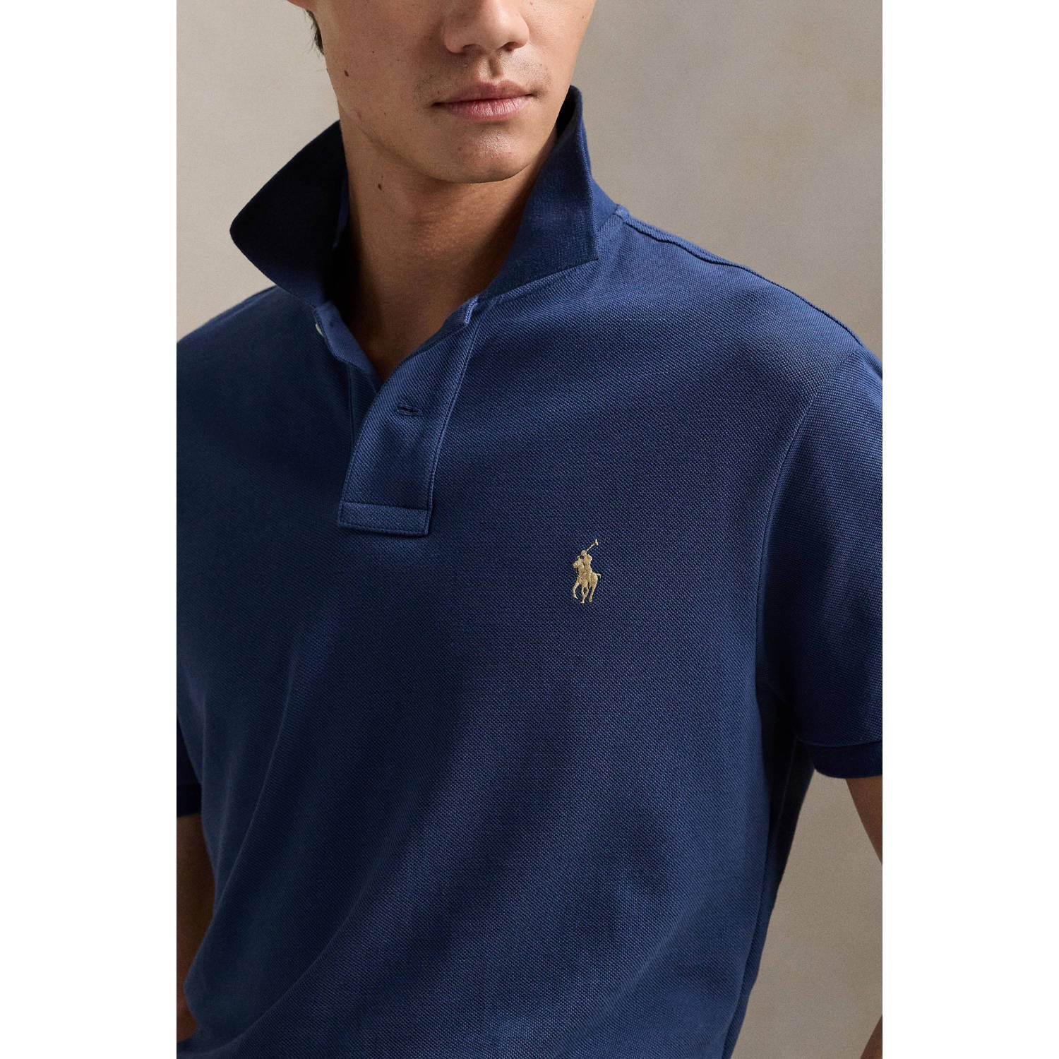POLO Ralph Lauren slim polo donkerblauw