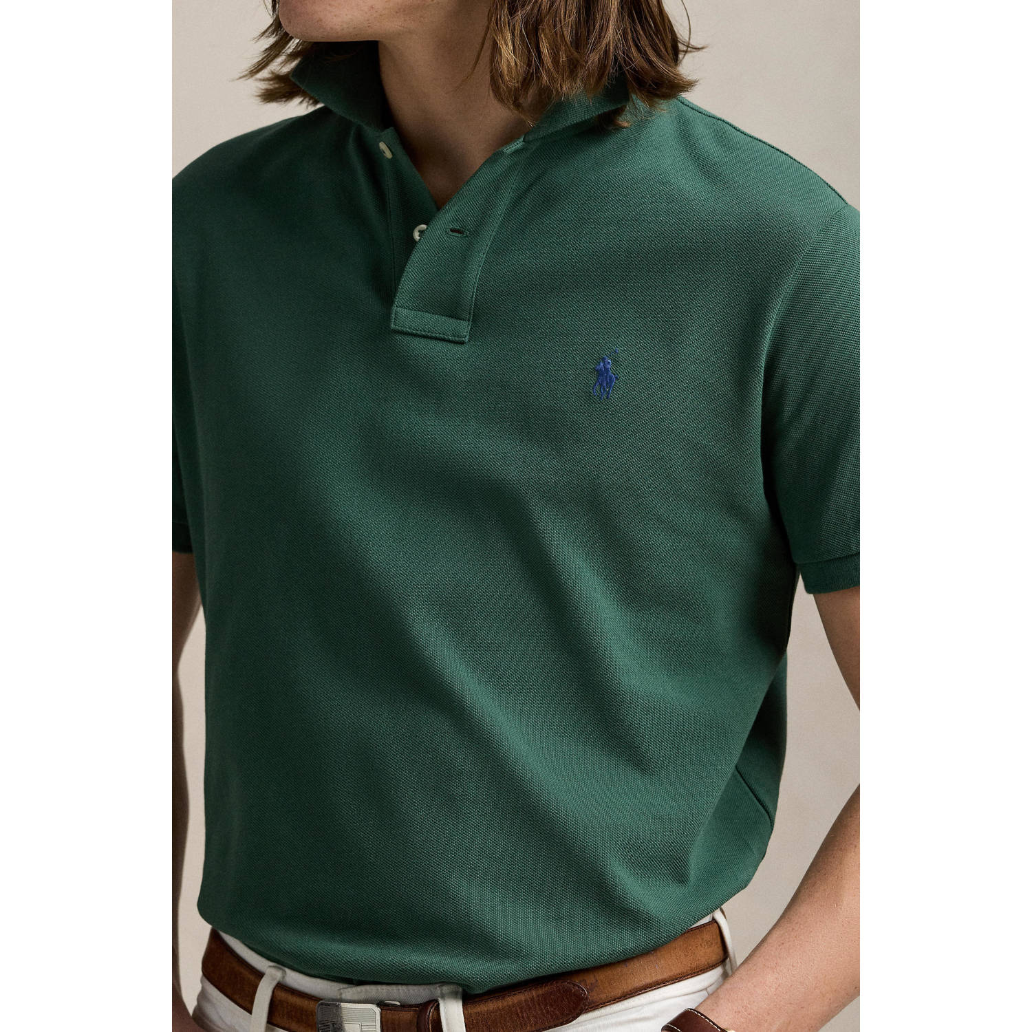 POLO Ralph Lauren slim polo donkergroen