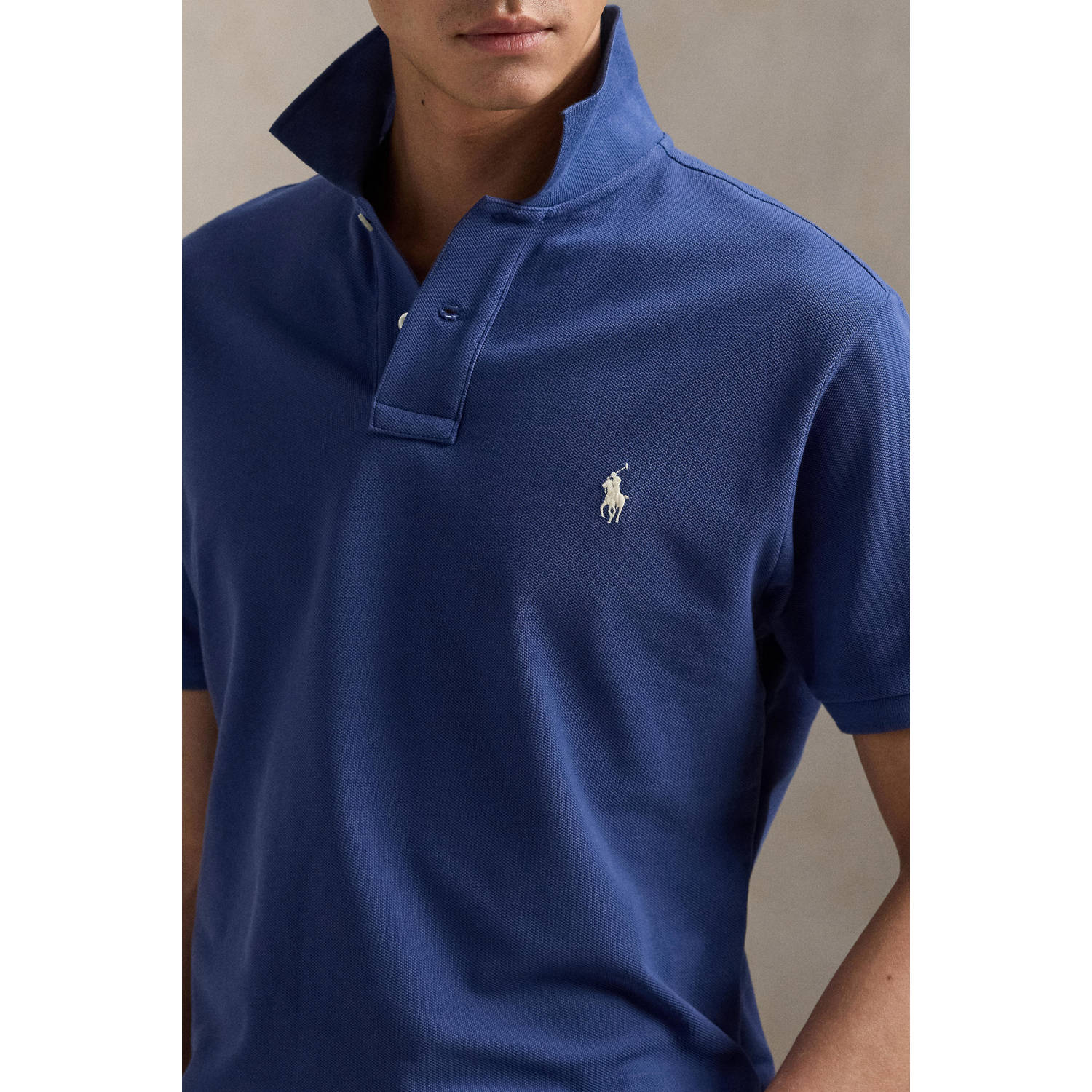 POLO Ralph Lauren slim polo blauw