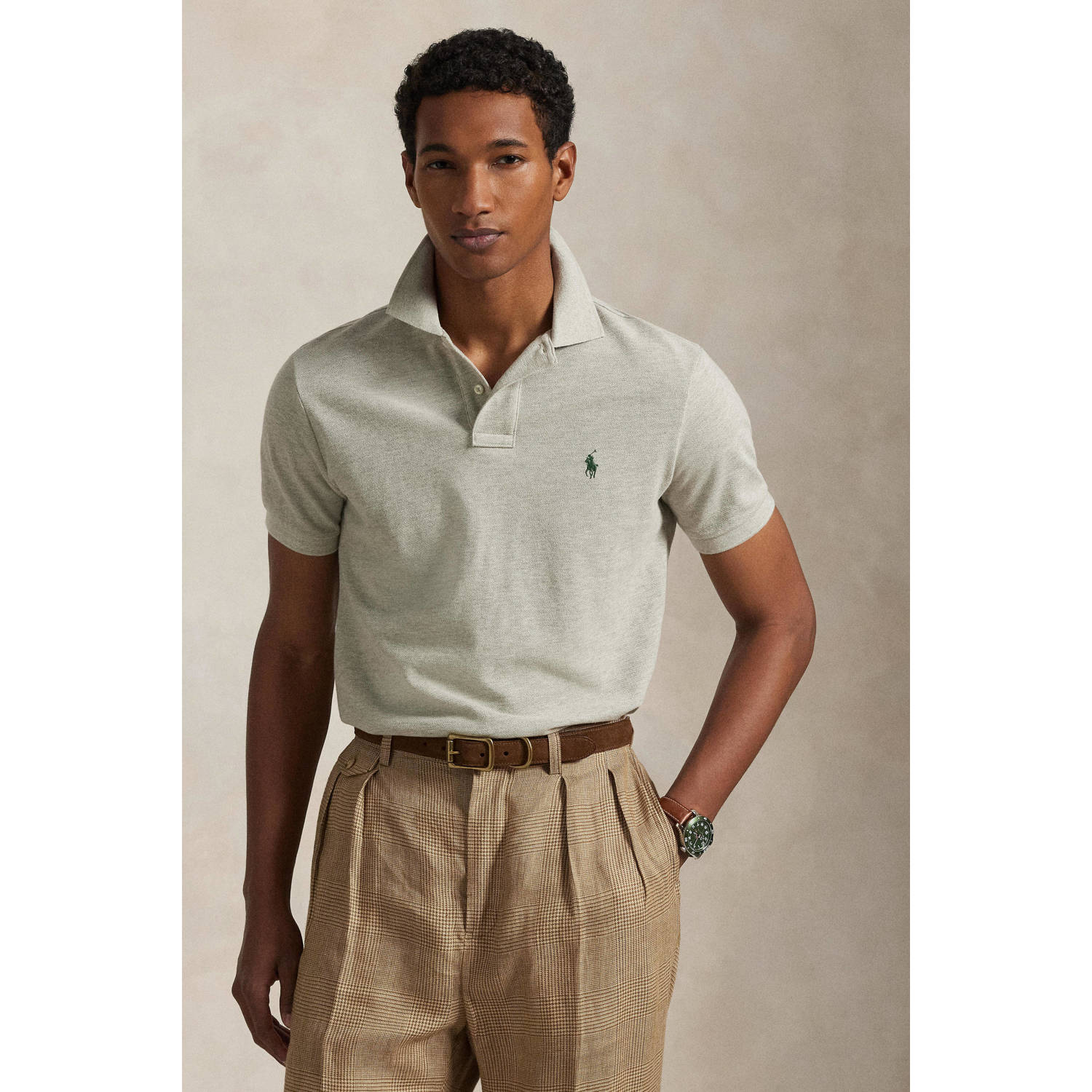 Polo Ralph Lauren Custom slim fit poloshirt met labelstitching