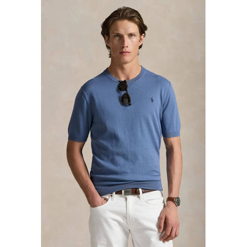 POLO Ralph Lauren T-shirt fijn gebreid blauw afbeelding