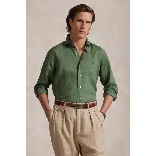 POLO Ralph Lauren linnen casual overhemd groen afbeelding