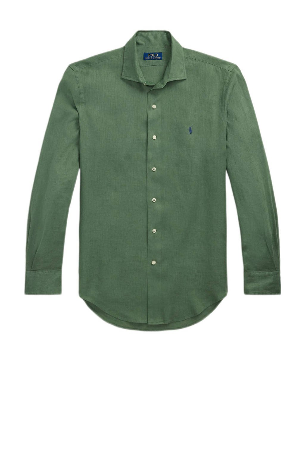 POLO Ralph Lauren linnen casual overhemd groen wehkamp