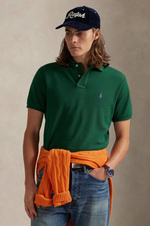 slim polo groen