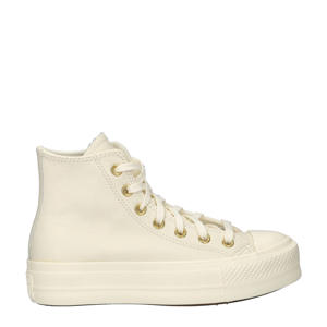 Chuck Taylor All Star High Lift  leren sneakers ecru