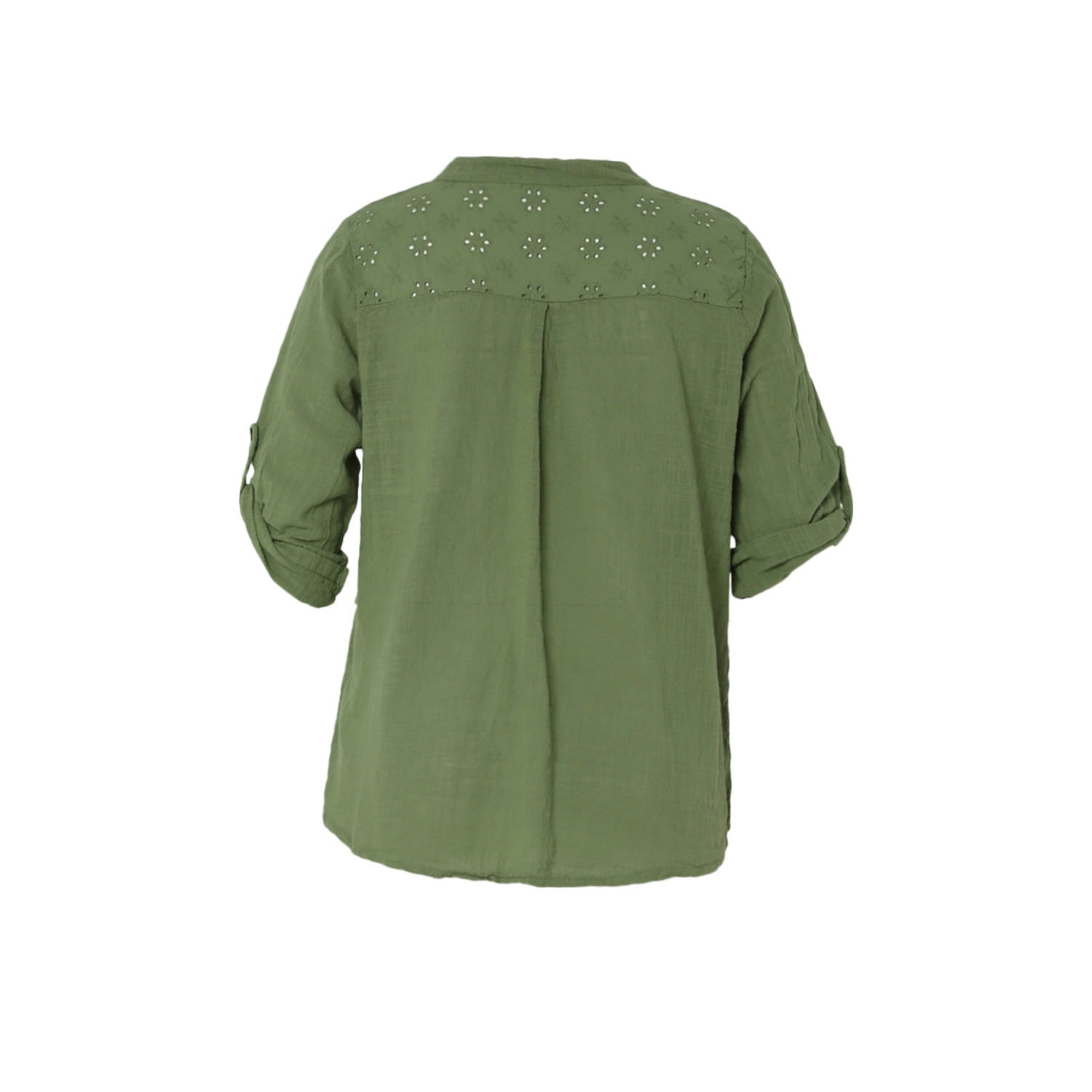 Paprika blousetop olijfgroen