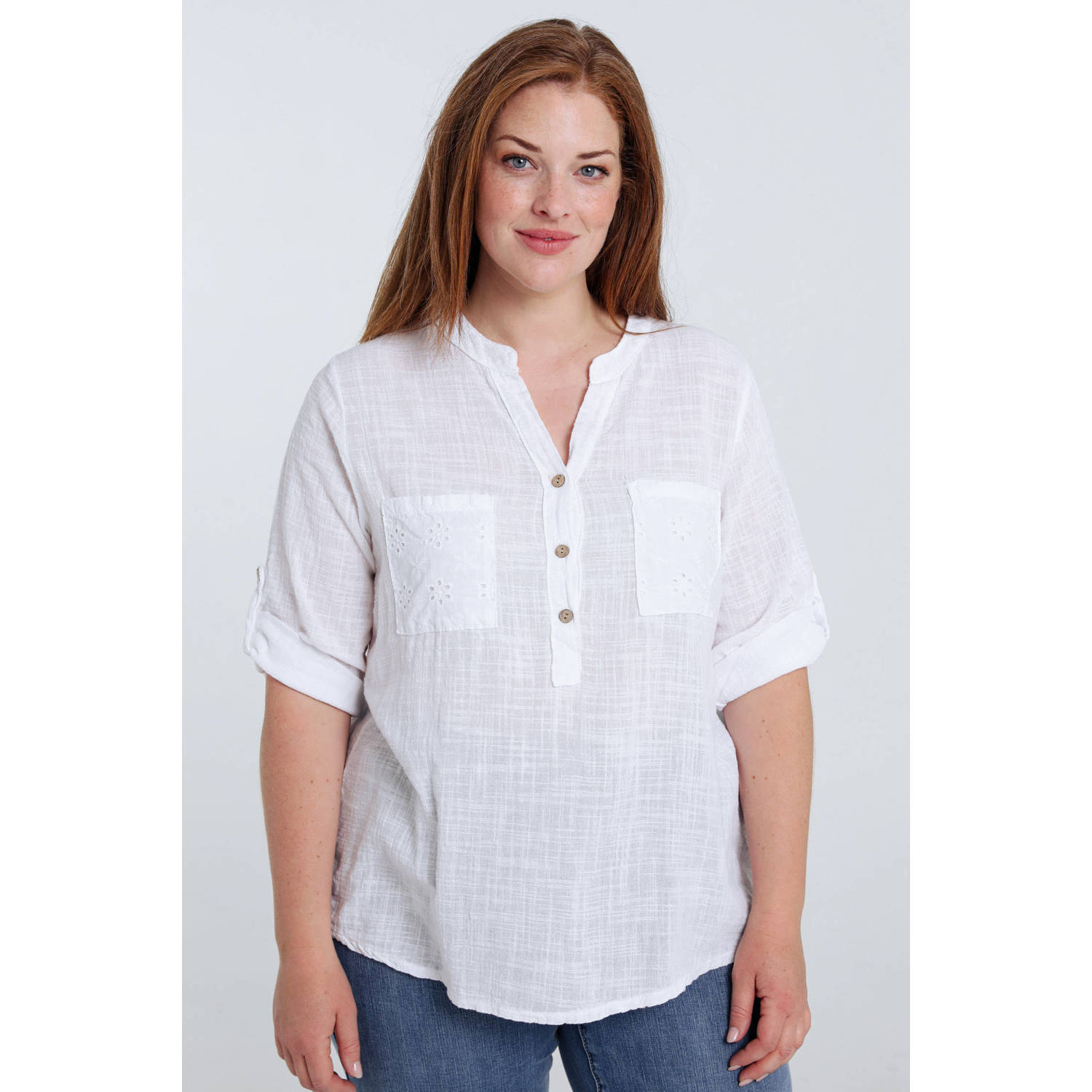 Paprika blousetop wit