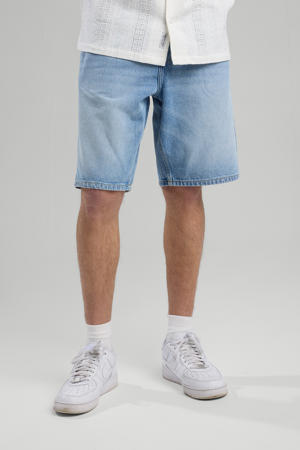 regular denim short blauw