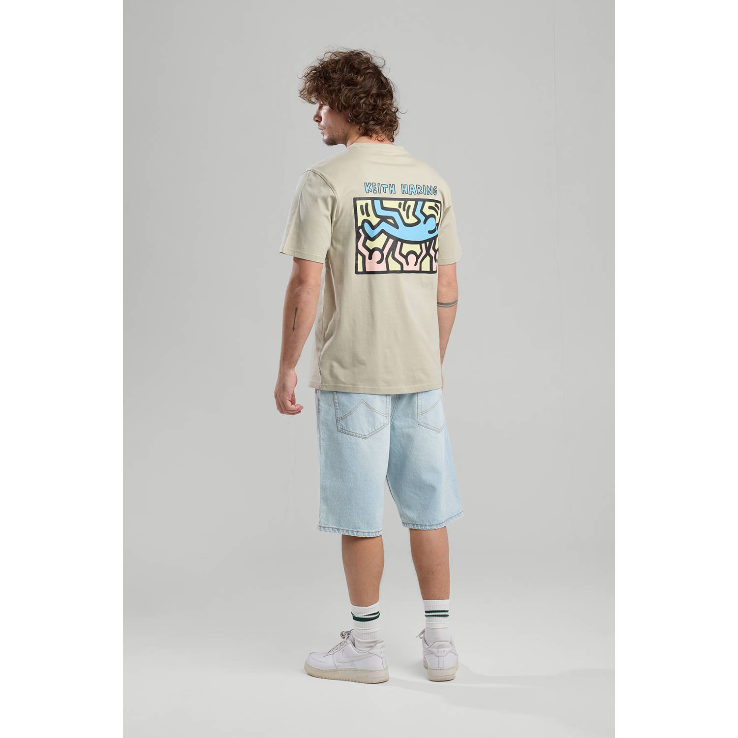 America Today regular denim short blauw