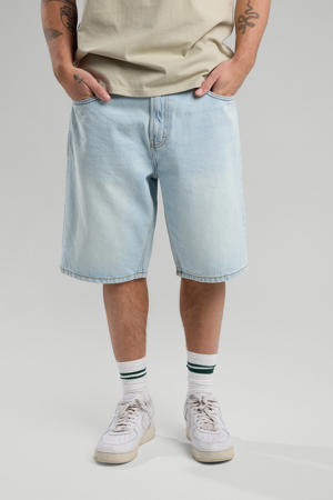 regular denim short blauw