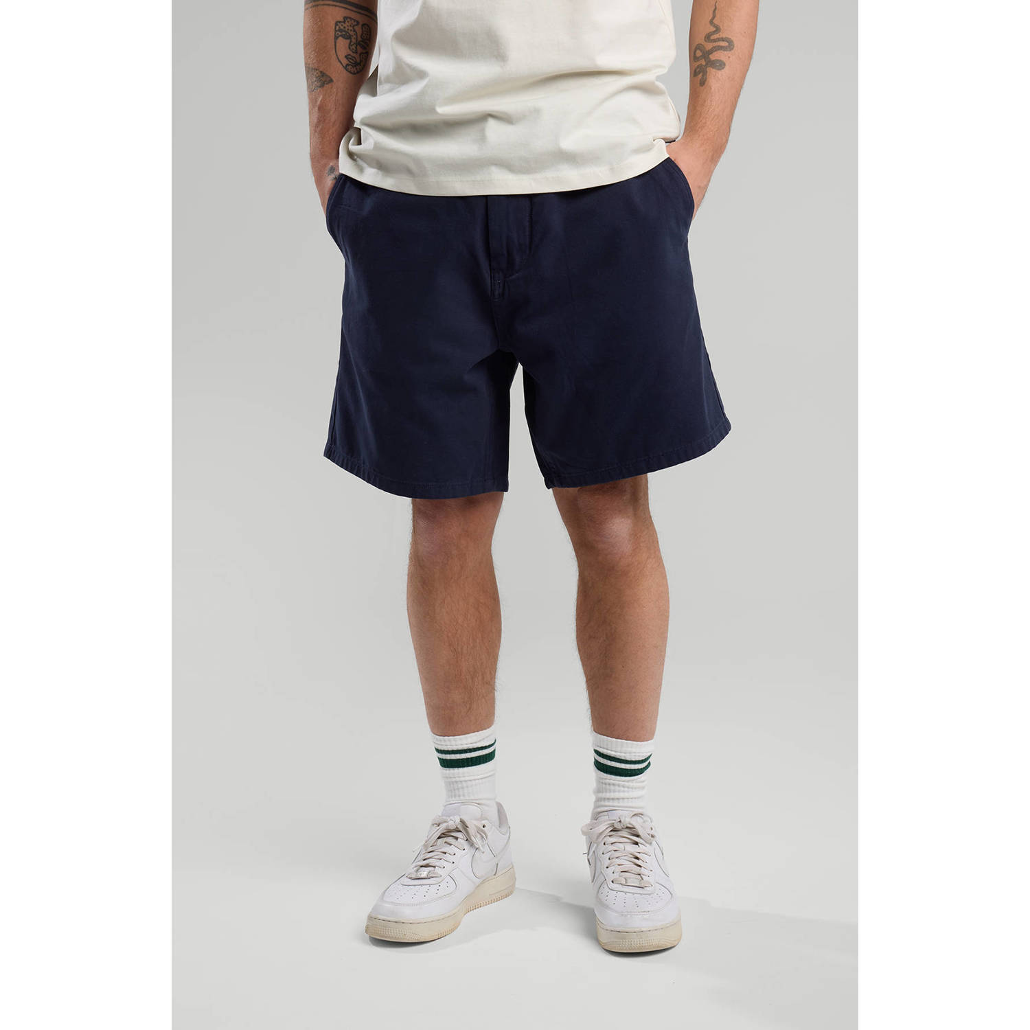 America Today regular chino short donkerblauw