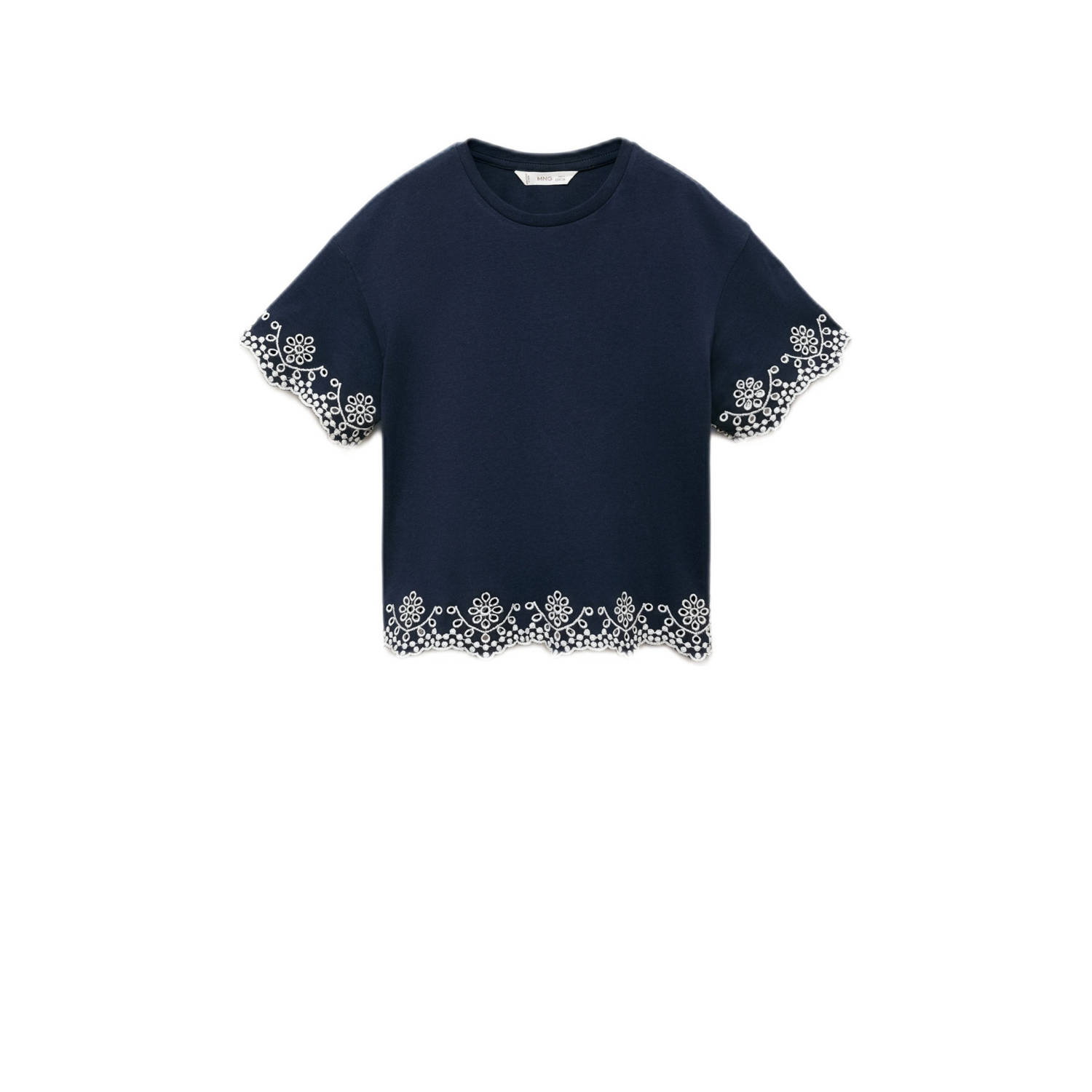 Mango Kids T-shirt donkerblauw