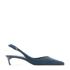   denim slingback pumps blauw
