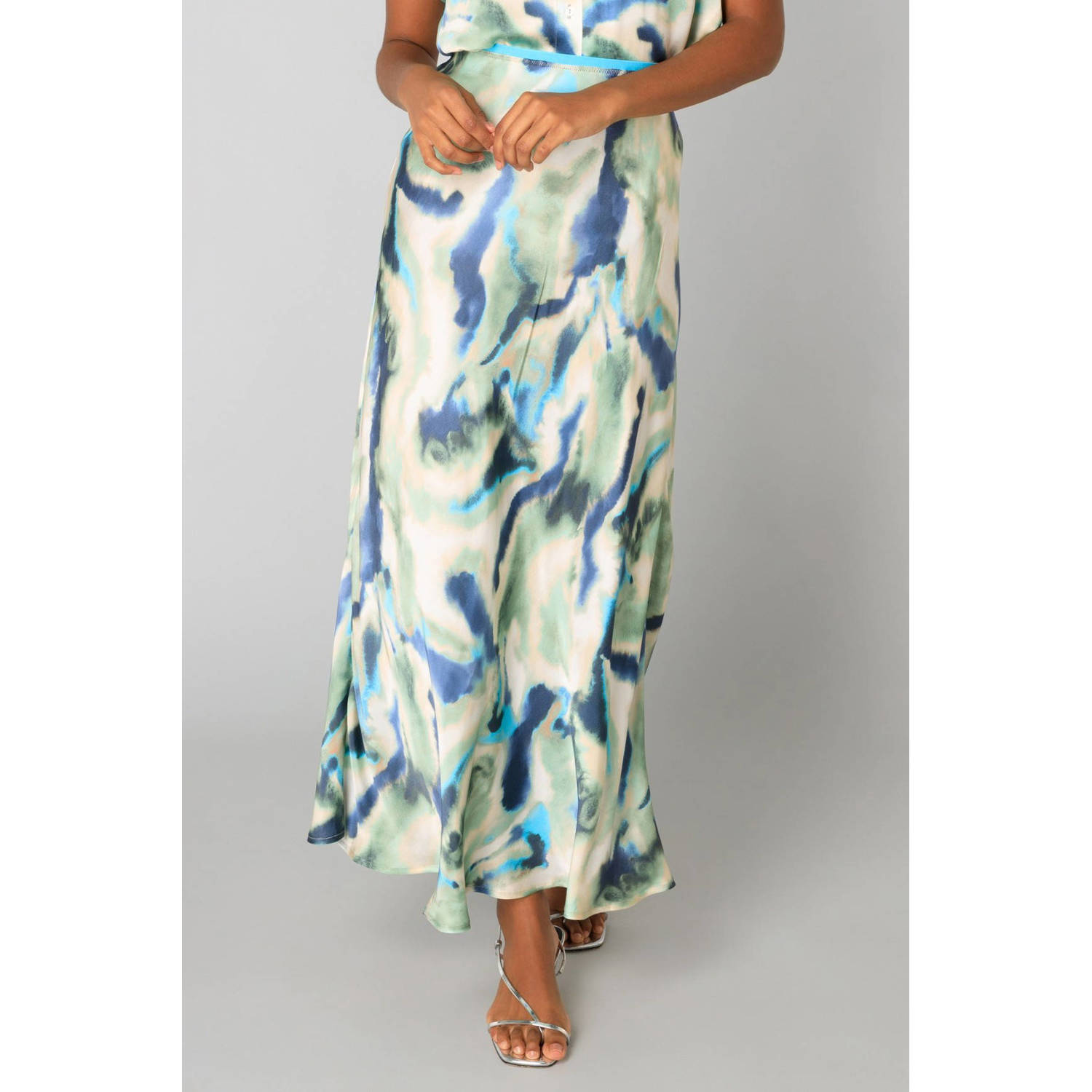 Yest midi rok blauw