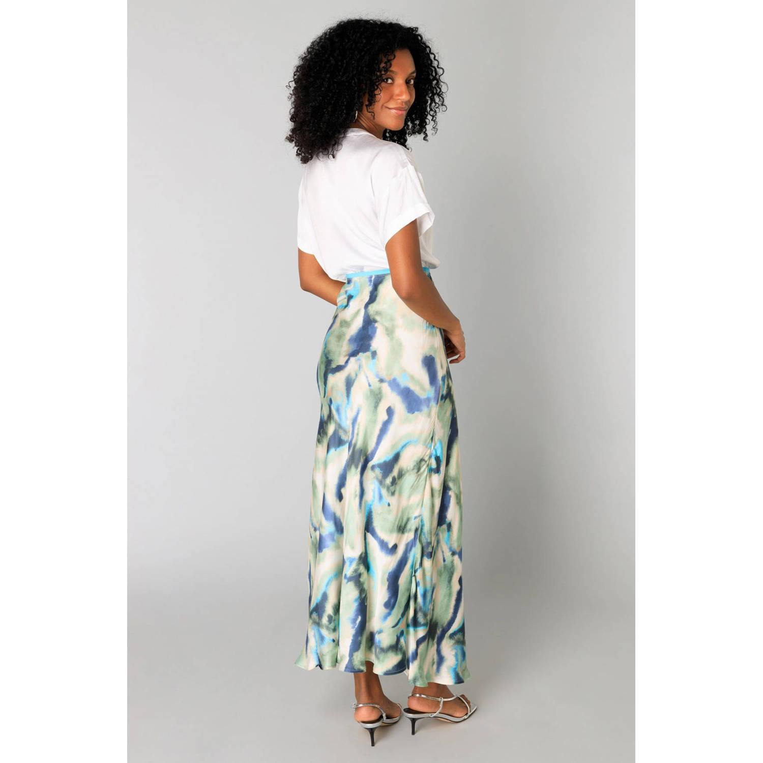 Yest midi rok blauw