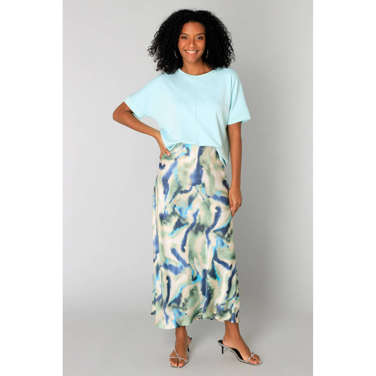 Yest midi rok blauw