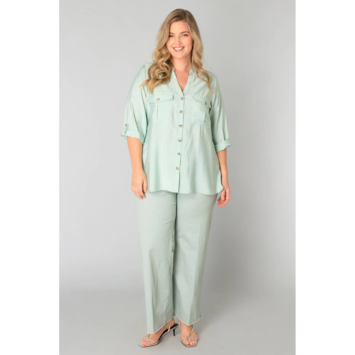 Yesta blouse mintgroen
