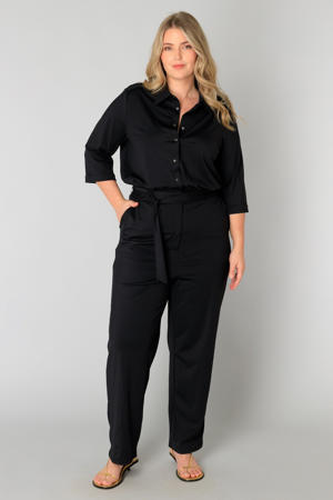 rechtvallend jumpsuit zwart