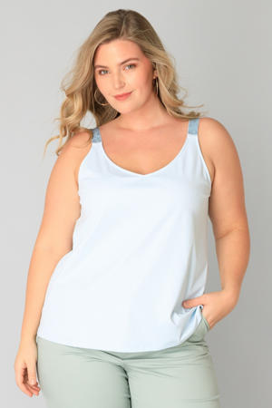 singlet lichtblauw met glitter