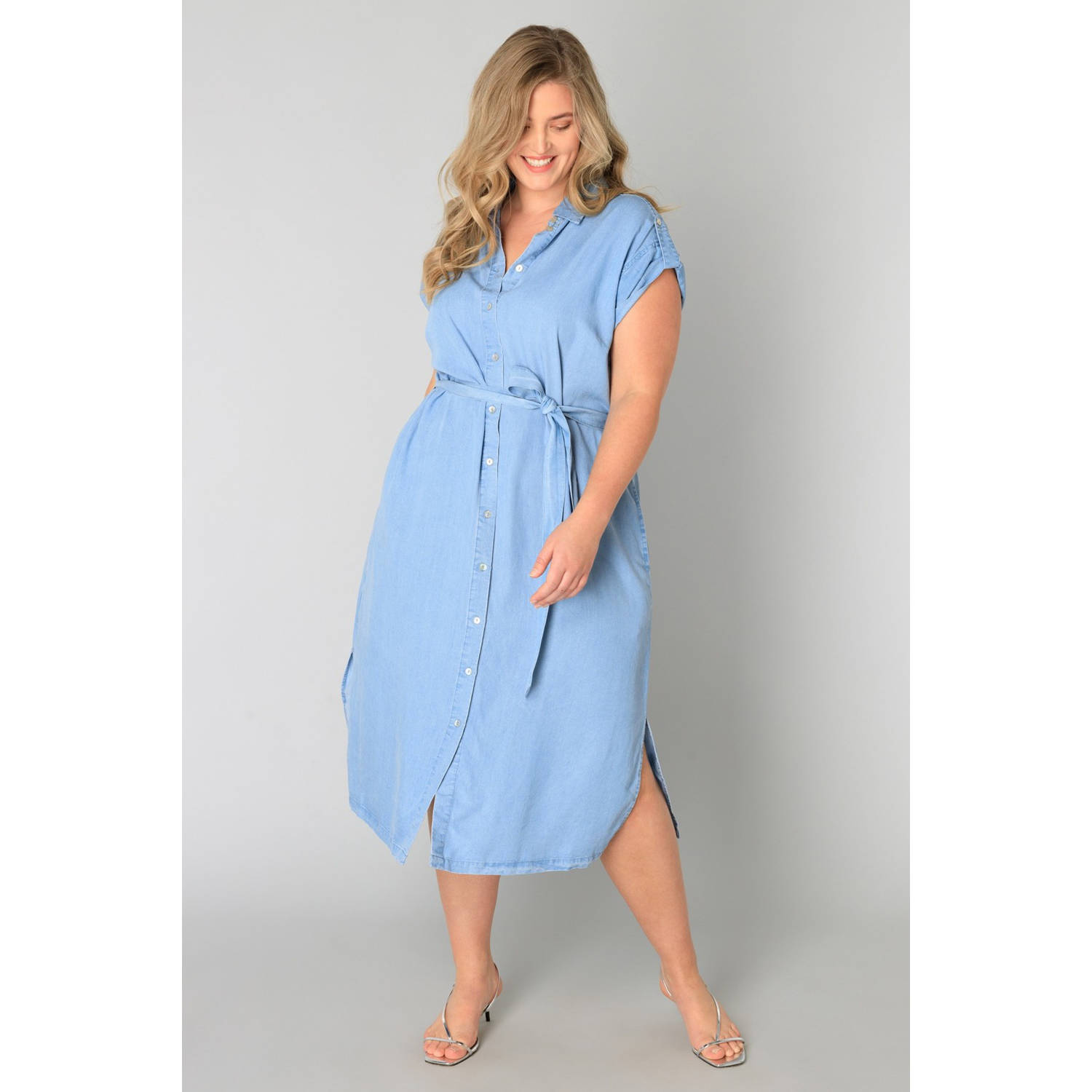 Yesta blousejurk light blue denim