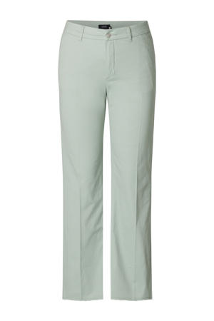 slim regular waist broek grijsgroen