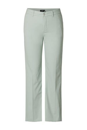 slim regular waist broek grijsgroen