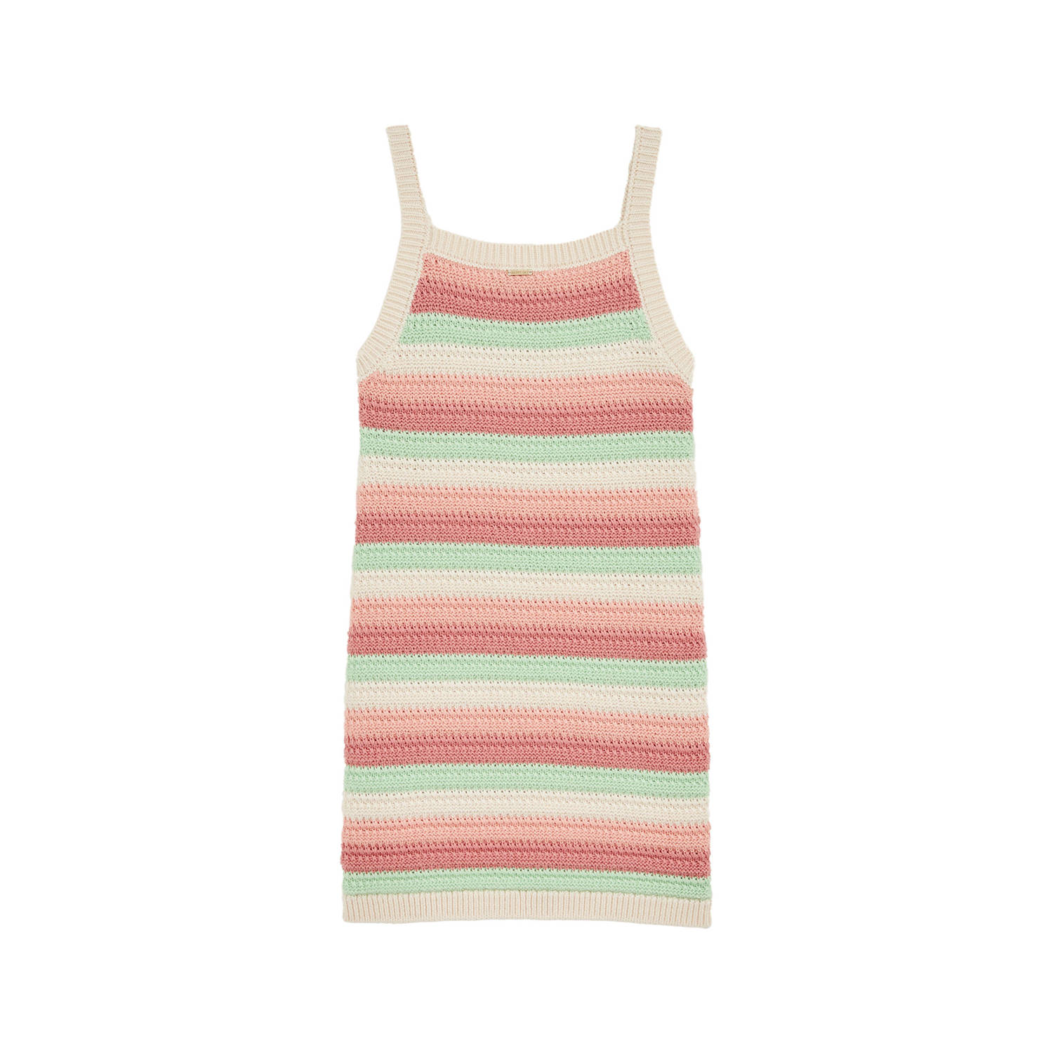 WE Fashion midi jurk gebreid beige