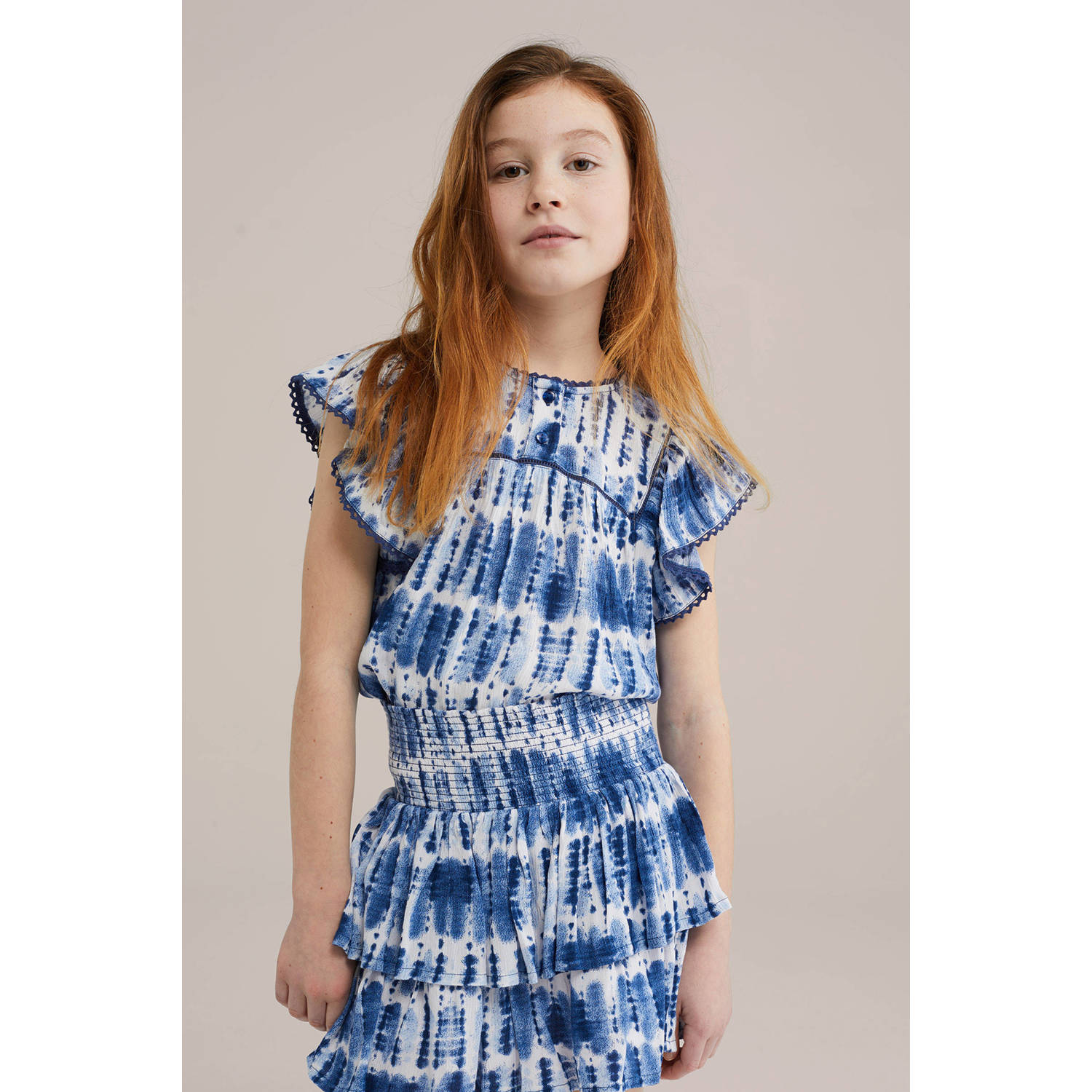 WE Fashion blousetop blauw