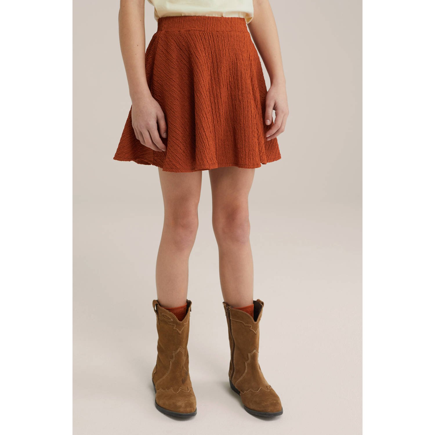 WE Fashion skort roodbruin