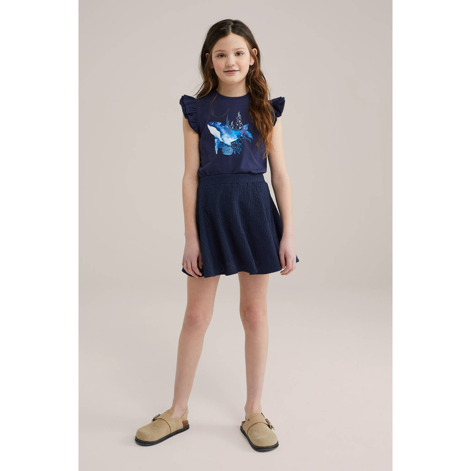 WE Fashion skort donkerblauw