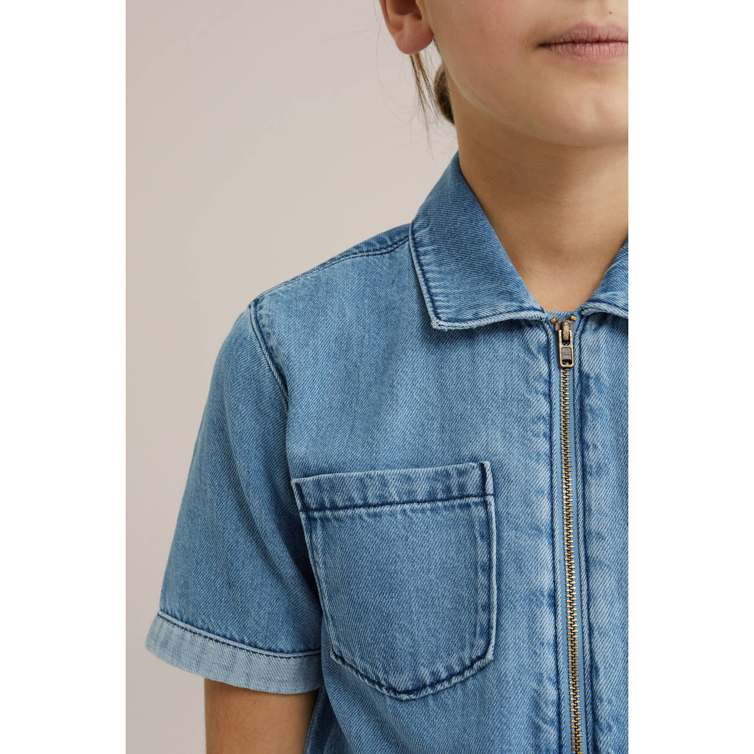 WE Fashion Blue Ridge denim straight medium blue denim