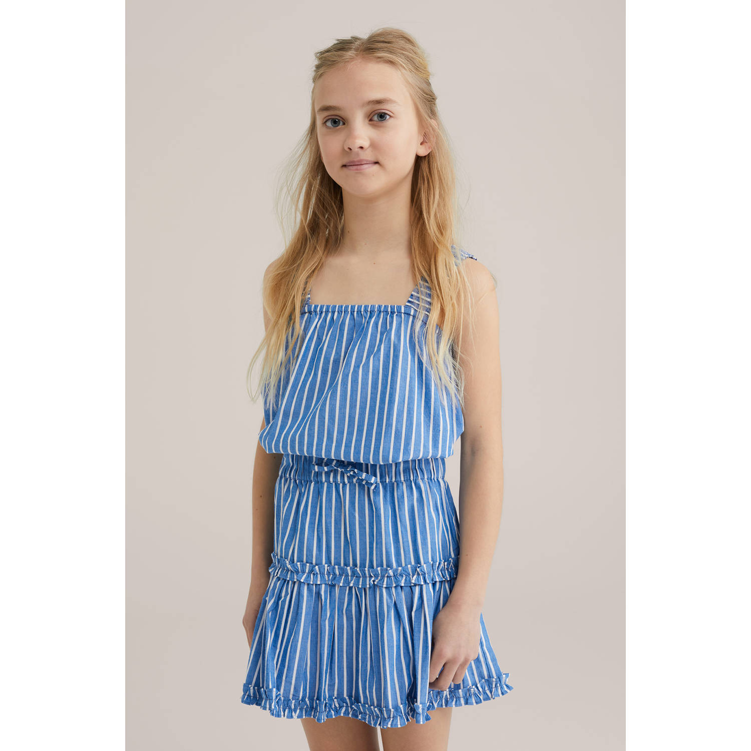 WE Fashion blousetop lichtblauw