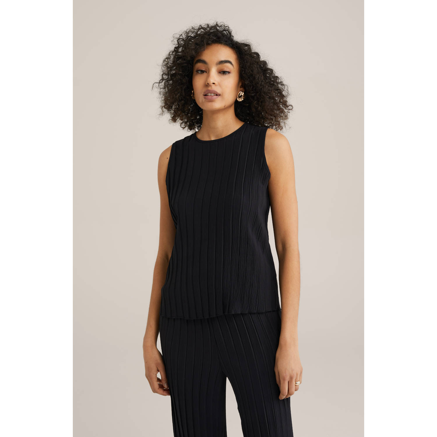 WE Fashion blousetop zwart