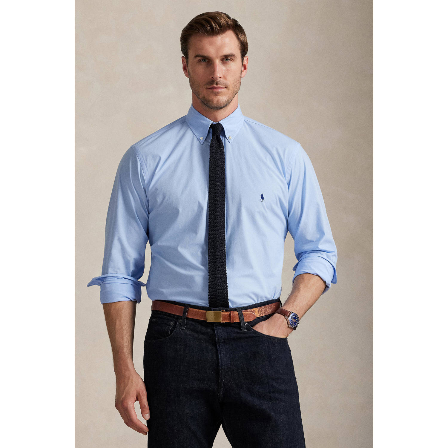 POLO Ralph Lauren Big & Tall casual overhemd lichtblauw