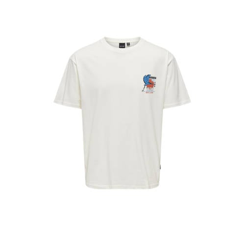 ONLY & SONS JUNIOR T-shirt wit afbeelding