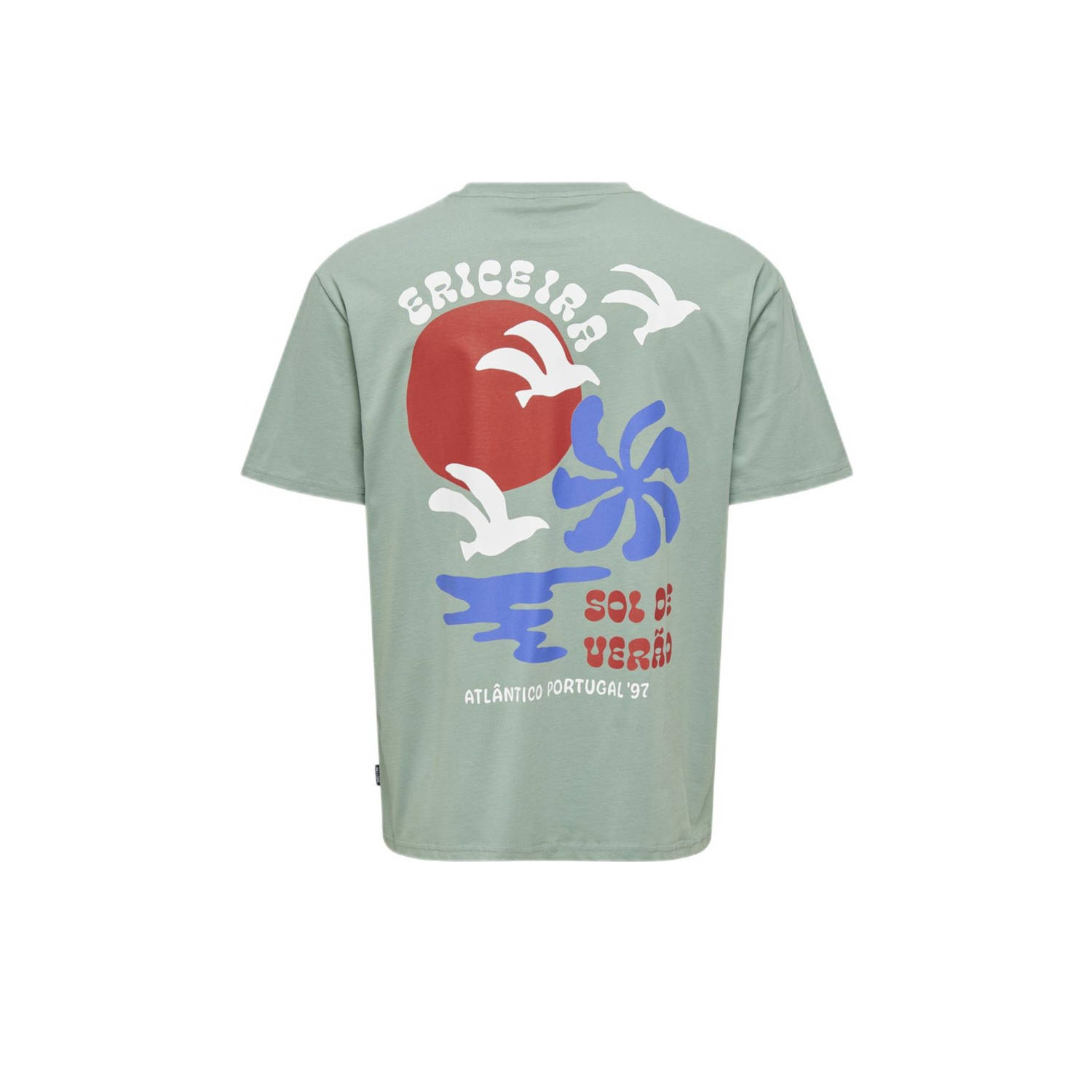 ONLY & SONS JUNIOR T-shirt lichtgroen