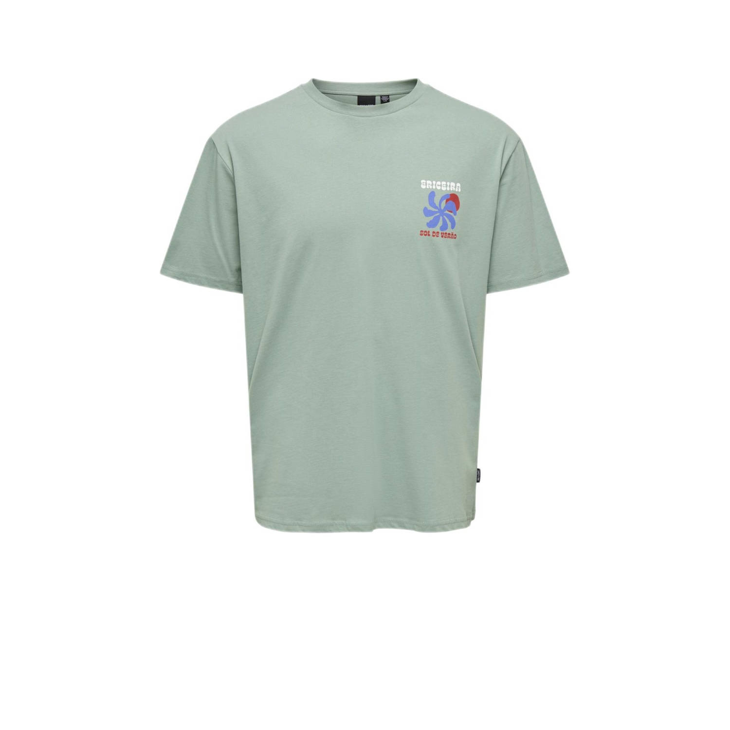 ONLY & SONS JUNIOR T-shirt lichtgroen