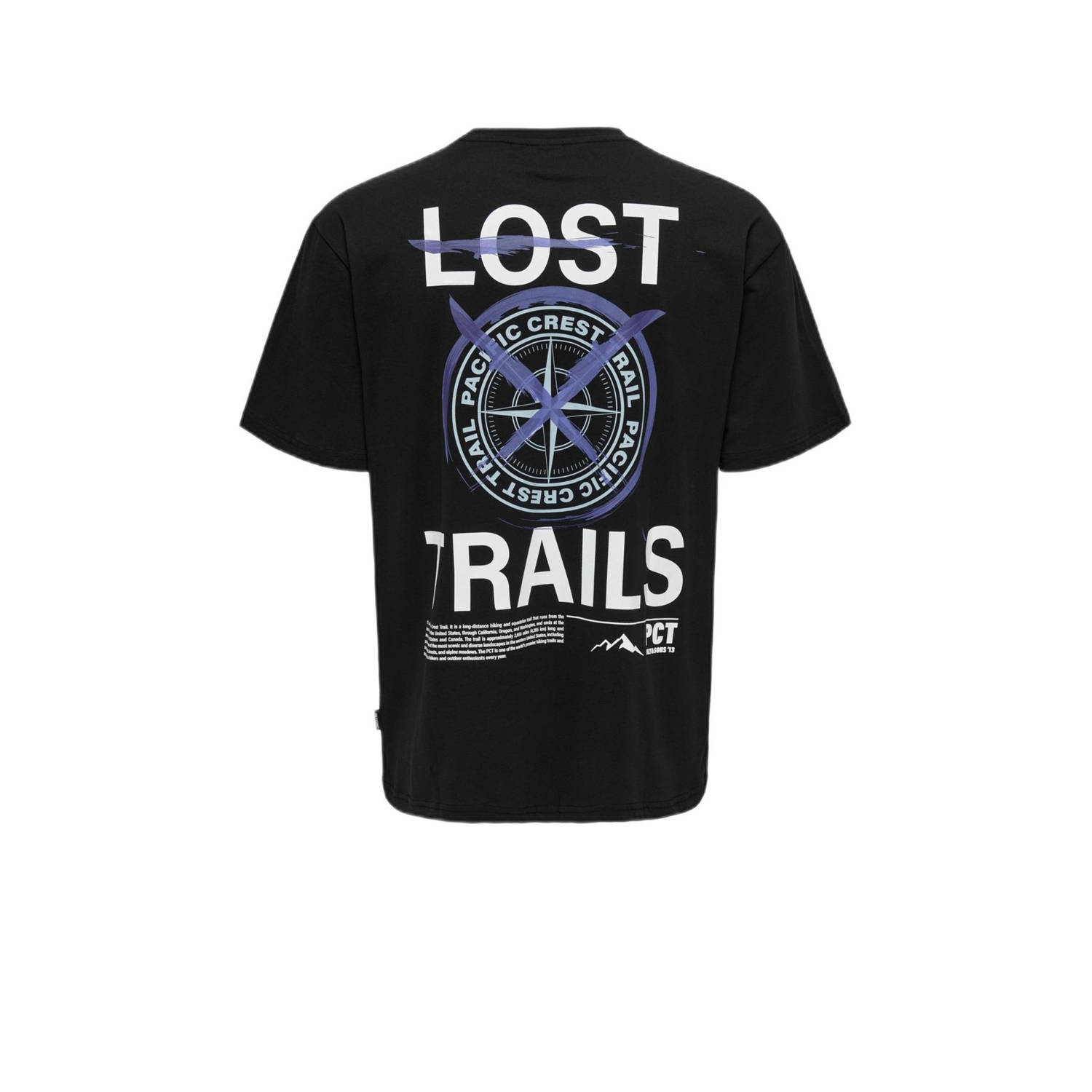 ONLY & SONS JUNIOR T-shirt zwart